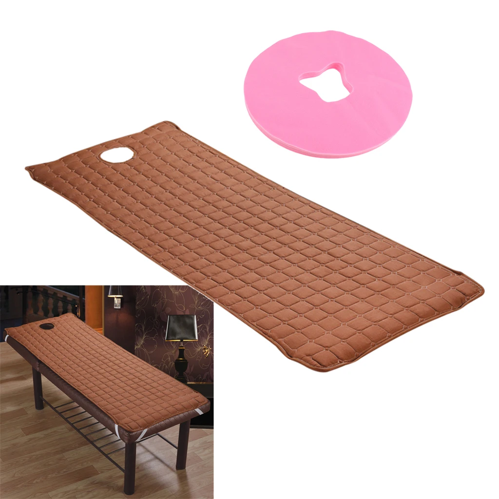 Массажный матрас для салона красоты кофейная и розовая Крышка колыбели лица | Дом