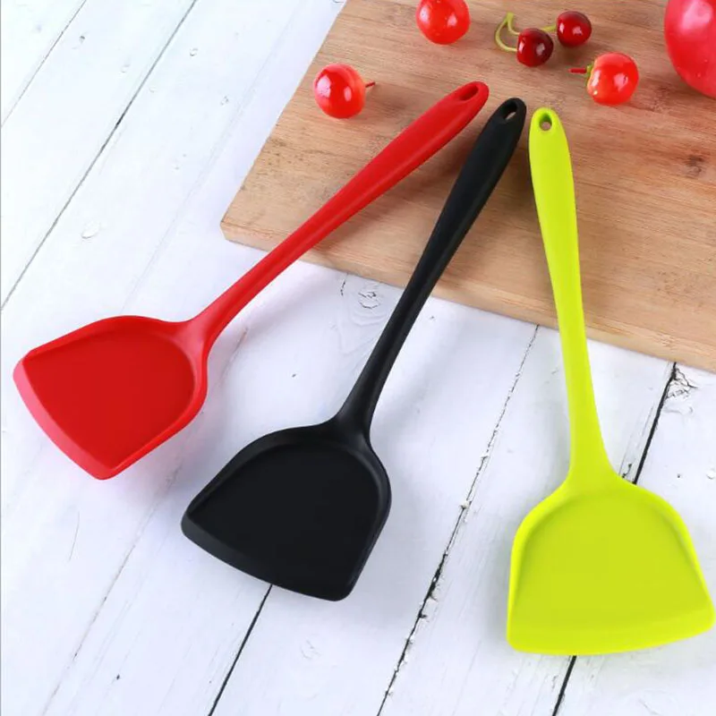 

1Pcs Silicone Turner Spatula Fried Shovel Egg Fish Frying Pan Scoop Cooking Utensils Kitchen Tools Gadget Cooking Accessories