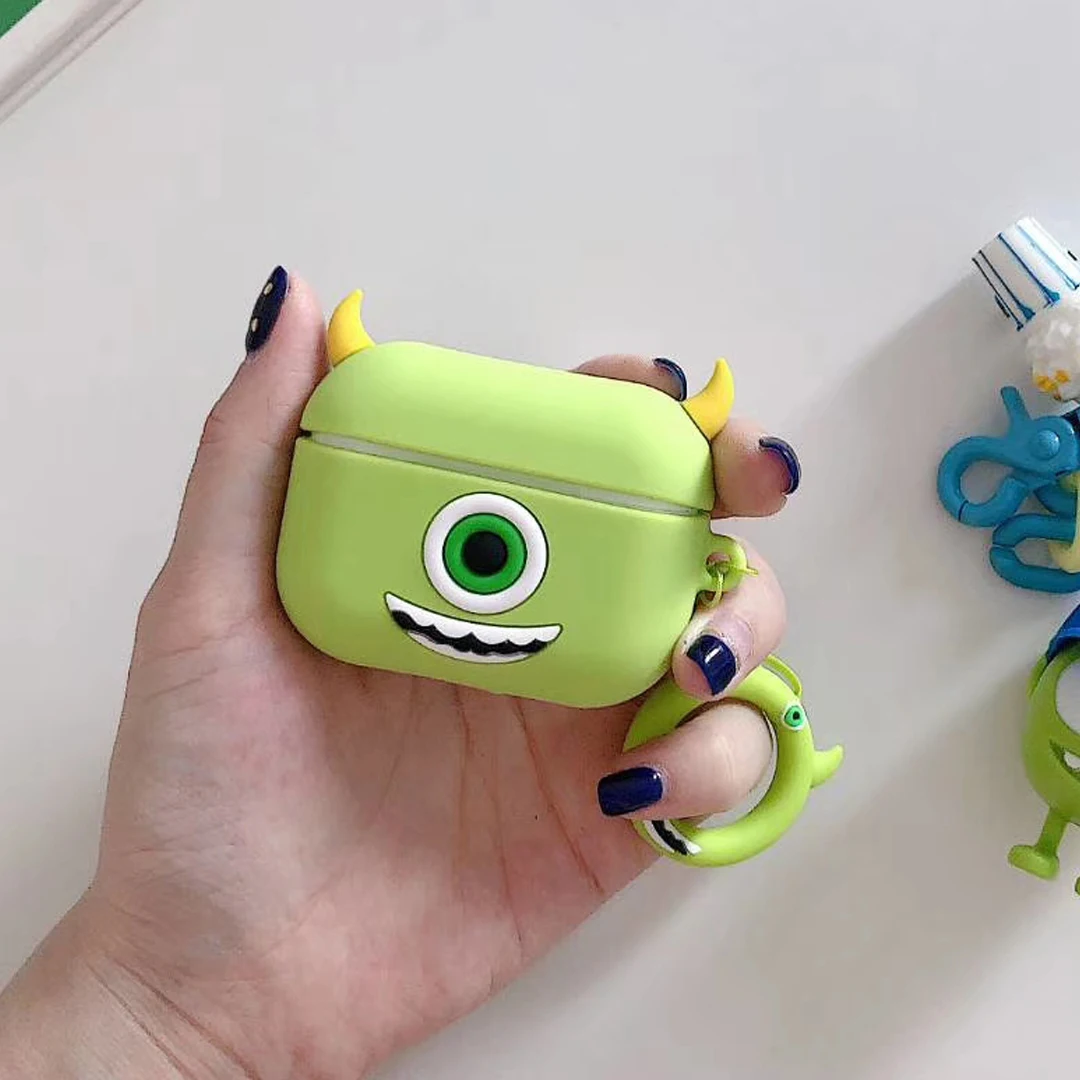 C2 Силиконовый защитный чехол Funda для Apple airpods, чехол с рисунком, милый чехол для air pods Pro 3, чехол для наушников с брелком, чехол - Цвет: C2