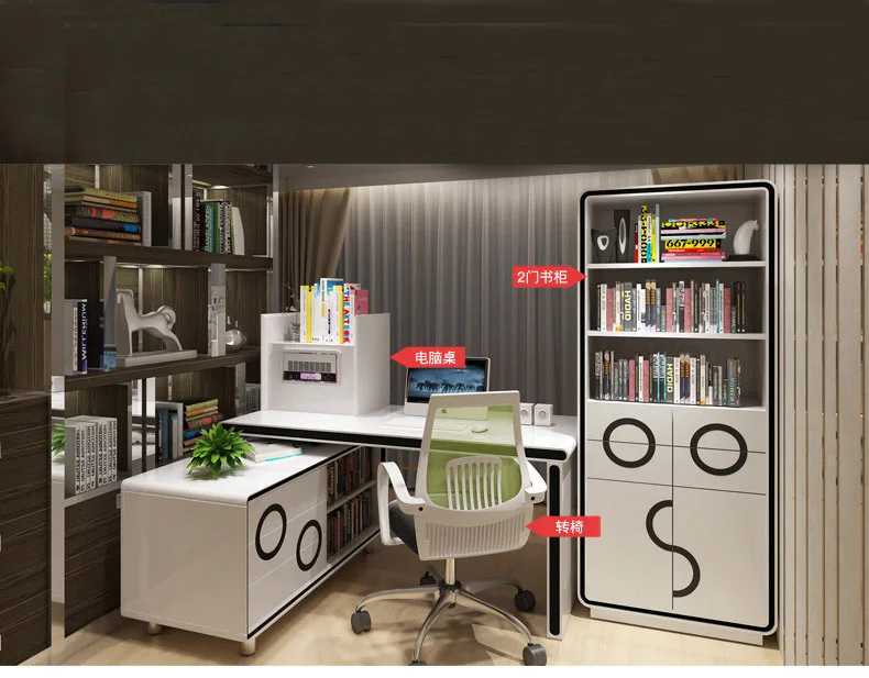 Biurko-Mesa de Escritorio de oficina blanca, recibidor de entrada, mueble, Mesa de...