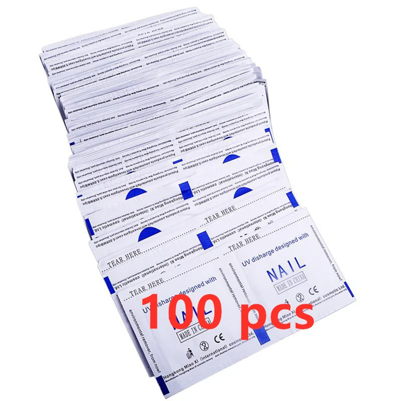 100pcs Nusx 100 шт гель-гель для снятия лака безворсовые салфетки для маникюра моющее средство для ногтей Впитывающее средство для ногтей УФ-гель - Цвет: 100pcs