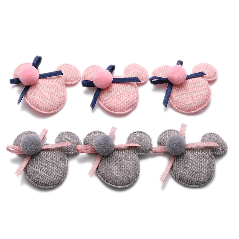 

10 шт. Милые Плюшевые Бантом патчи "Микки" сделай сам "для творчества детская шпилька игрушечные аксессуары для волос; Тканевая обувь; Головны...