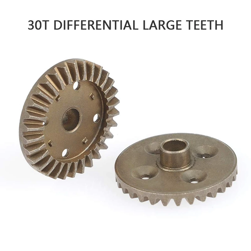 

2 Set RC Car Part: 1 Set Upgrade Metal Gear 30T 16T 10T Differential Driving Gears & 1 Set RC Car Motor Holder Blue