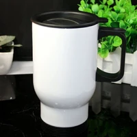 wsnd stainless steel white travel blank sublimation mug for heat press printing 450ml thermos cup