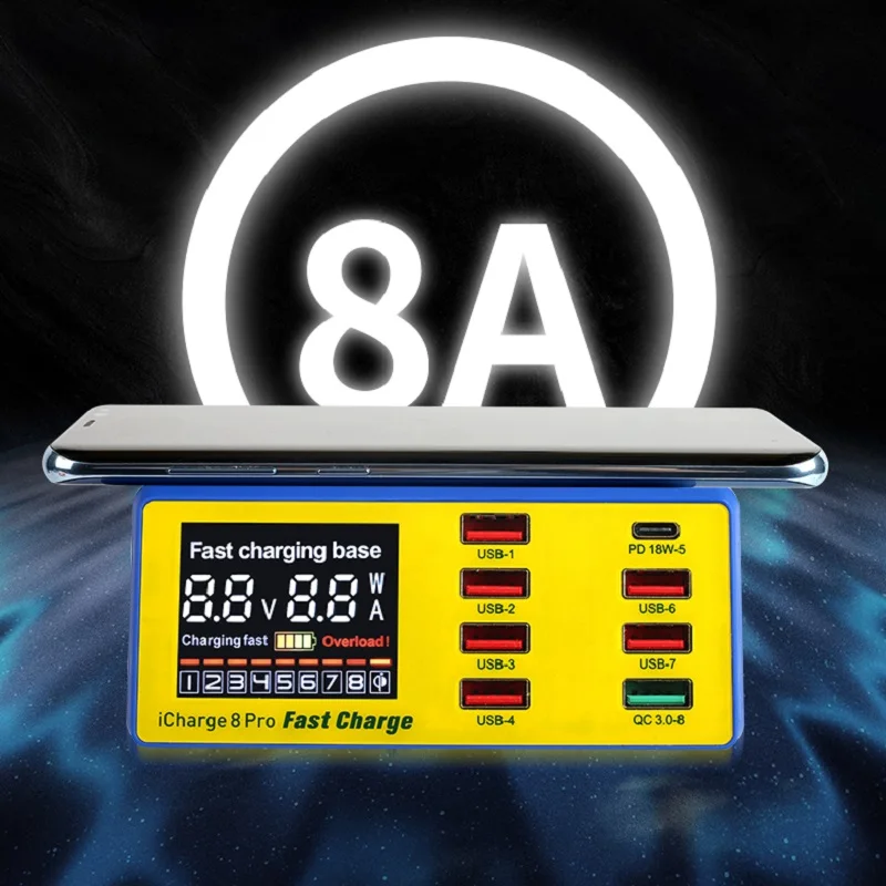 Беспроводное зарядное устройство MECHANIC iCharge 8 Pro 18 Вт быстрая зарядка QC 3 0