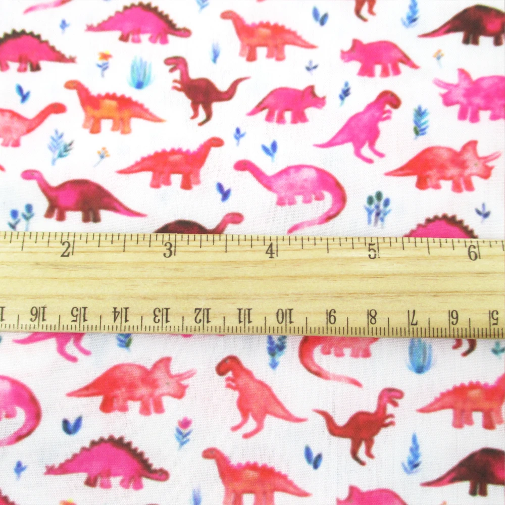 

50*145cm Dinosaurs Printed Polyester Cotton Fabric Tissue Children Home Textile DIY Dress Sewing Tilda Doll,1Yc2656