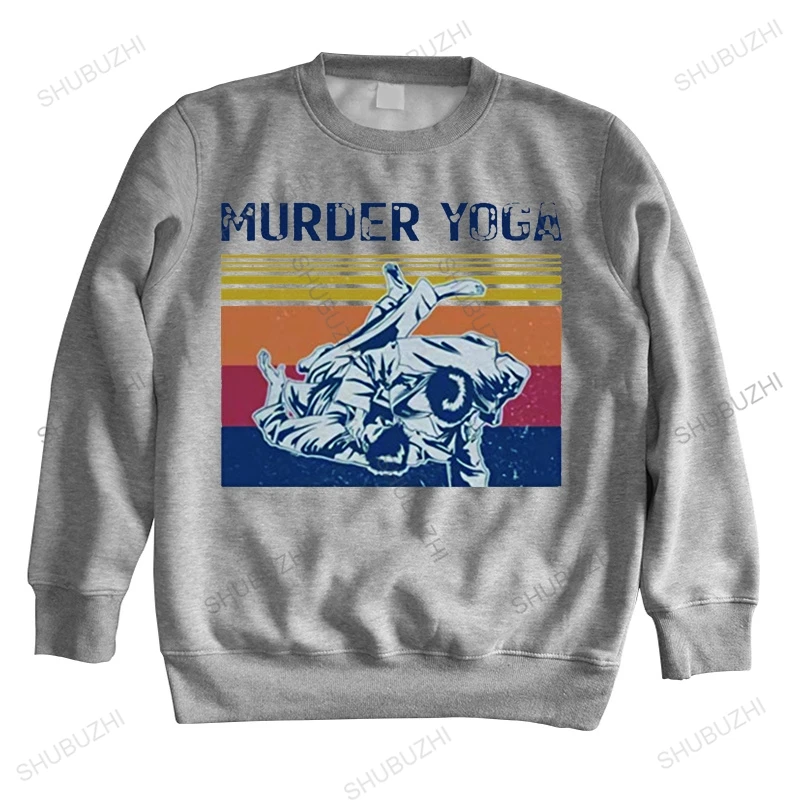 

Murder-Yoga Vintage Brazilian Jiu Jitsu Crew Neck sweatshirt Gifts Digital Print hoody unisex Outwear men hoodies