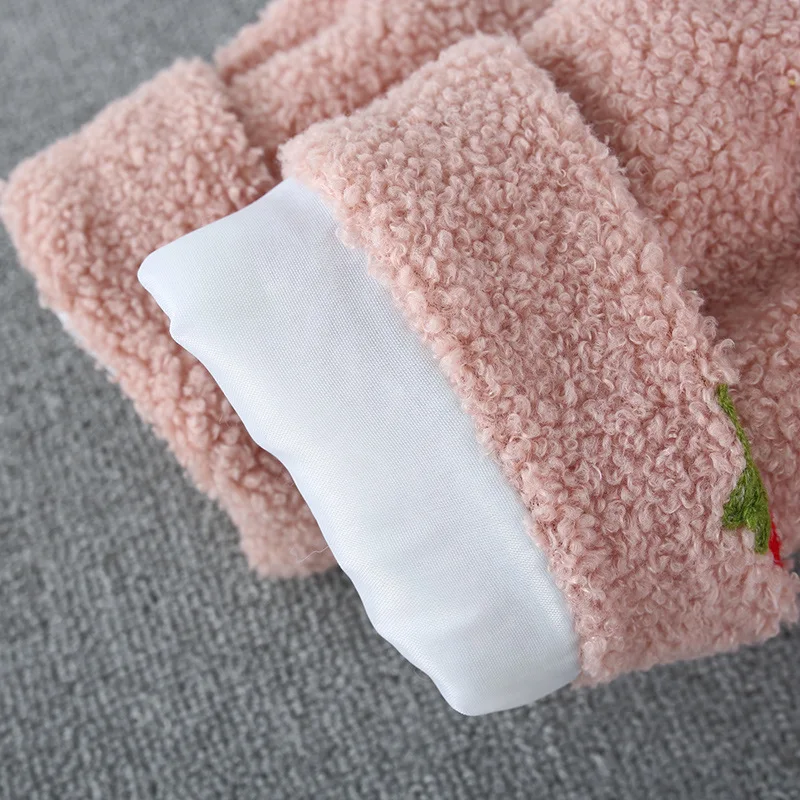 Стильные пальто для девочек, теплые шерстяные пальто с мехом кролика для маленьких девочек Высококачественная верхняя одежда и пальто для девочек зимние топы для детей ясельного возраста