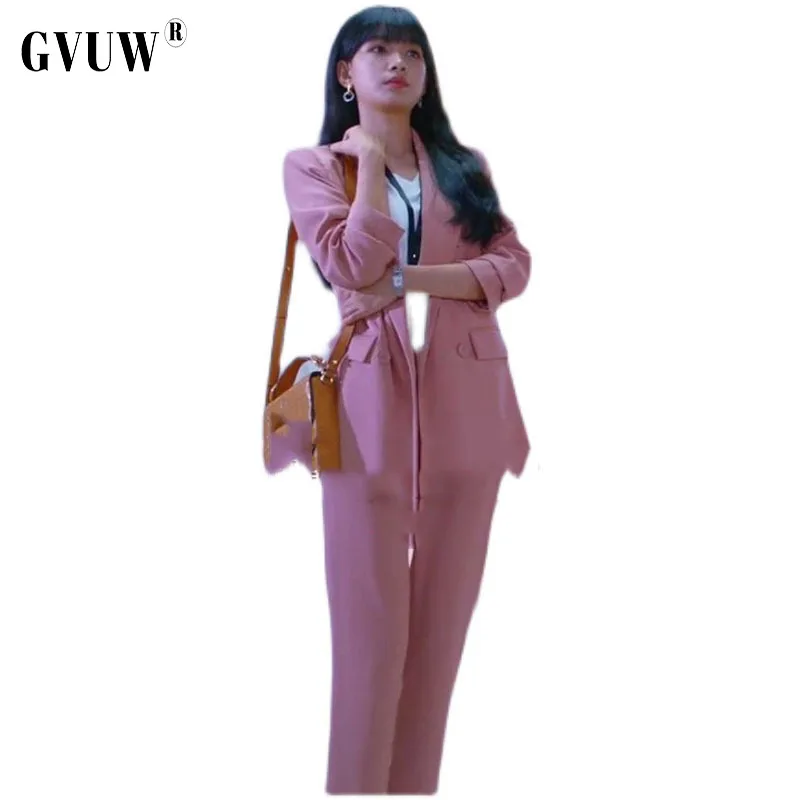 

Женский блейзер GVUW, розовый пиджак в Корейском стиле, женский пиджак для осени, Новое поступление 2021, KB9159