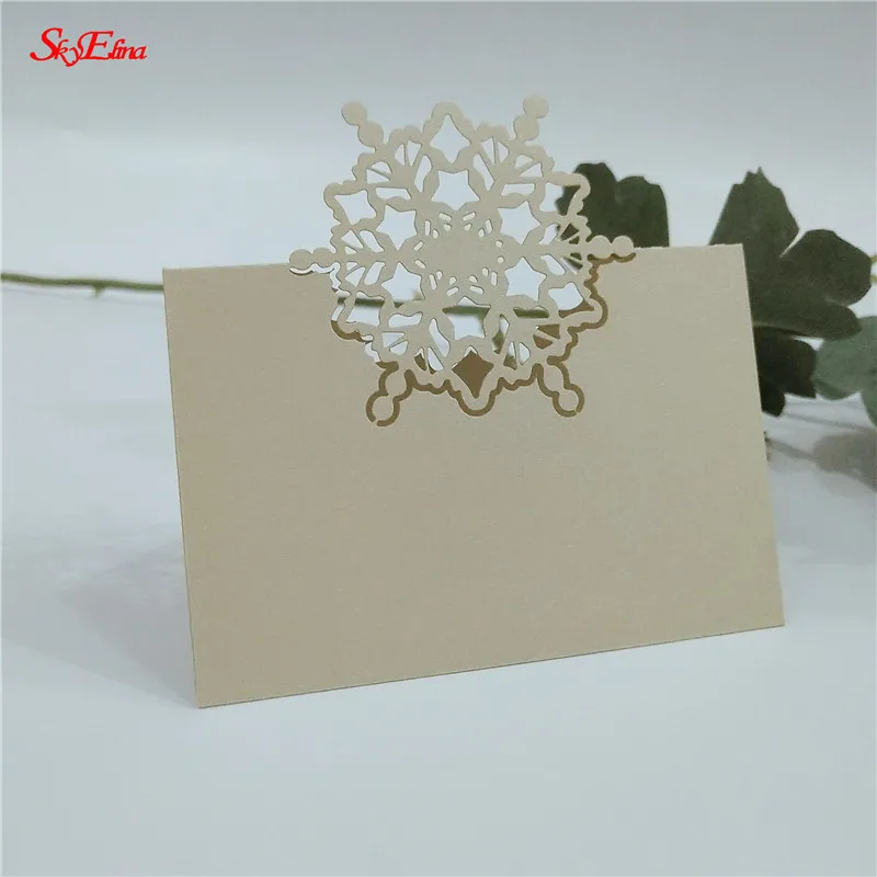 100 шт лазерная резка место карты имя свадебное украшение Рождественская