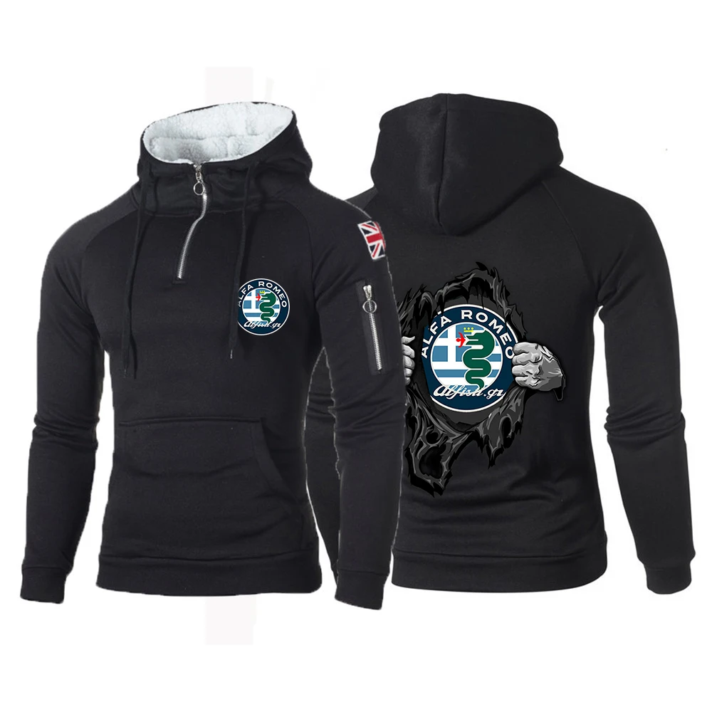 

2022 Men's New Alfa Romeo Logo Print Sports Leisure running Comfortable Popular Custom Hoodies Leisure Casual Hooded Solid Coats