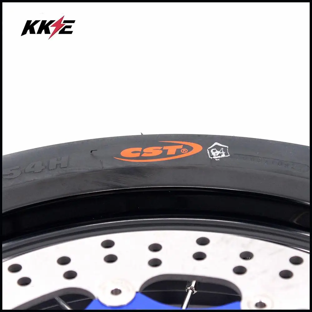 3,5/4,25 Spoked супер мото колеса CST обод шины Набор для HUSABERG FE FC 250 350 450 501 2004- Supermotard диски синий