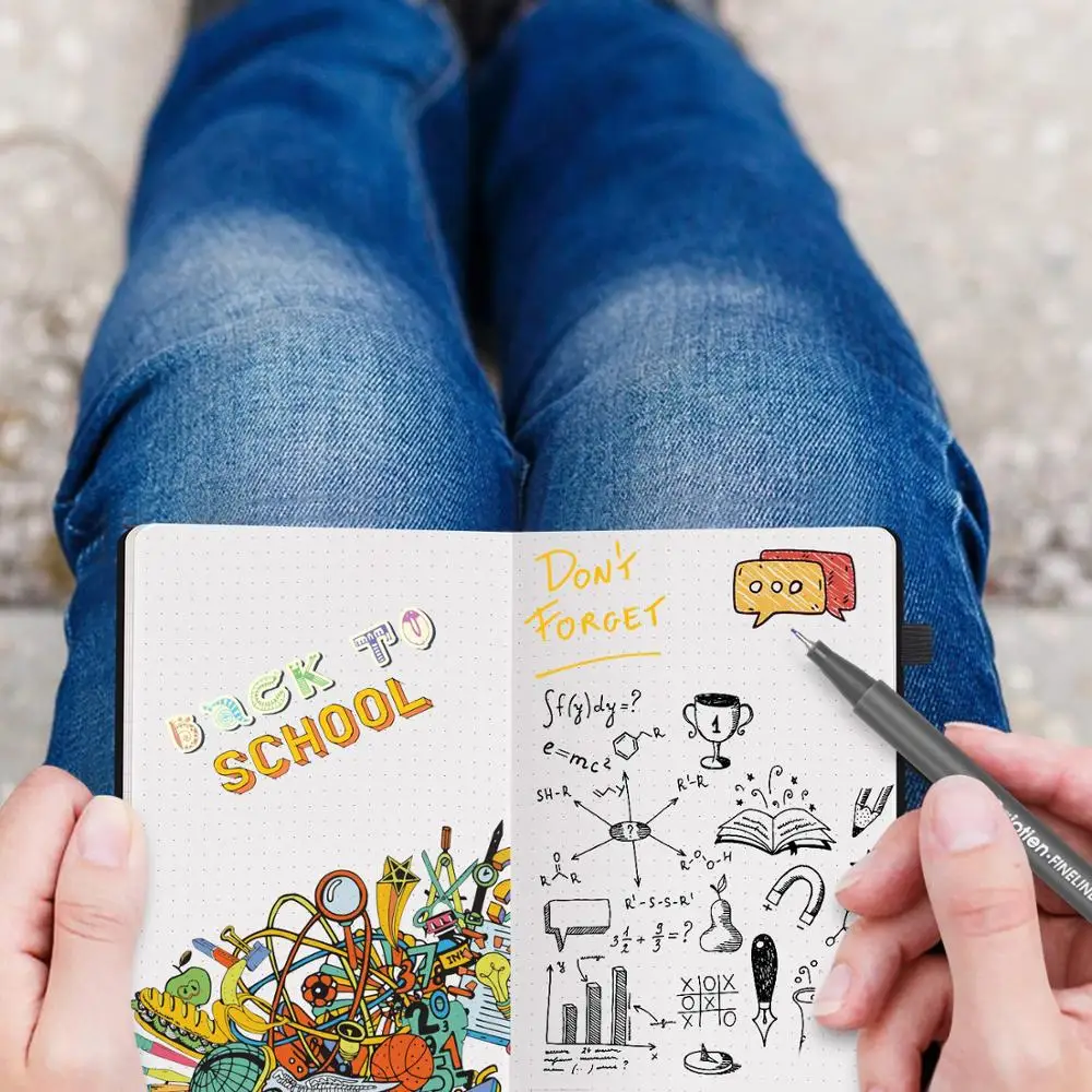 Цветные ручки с тонким наконечником для рисования, записей, ведения календаря, раскрашивания искусства, офисных и школьных принадлежностей.