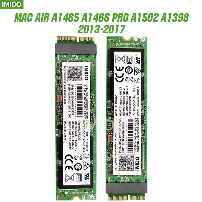 Новый 128G 256G 512G 1 ТБ 2 для Macbook Air 2013 2014 2015 A1465 A1466 imac PRO A1502 A1398 мини твердотельный