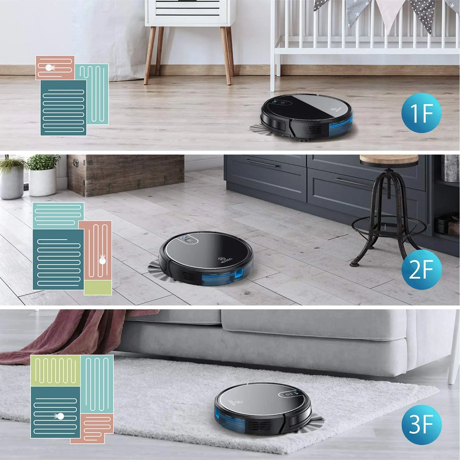 

MOOSOO MT710 Robot Vacuum Cleaner WIFI APP Control Smart Memory Auto Charging For Pet Hair/Hard Floor/Carpet Home Dust Collector