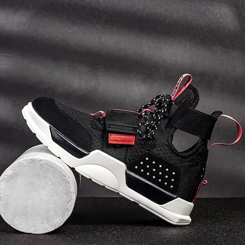 

Lightweight Couple High-Top Sneakers Women Breathable Urban Walking Shoes Men Large Size Patchwork Shoe Outdoor Jogging Footwear