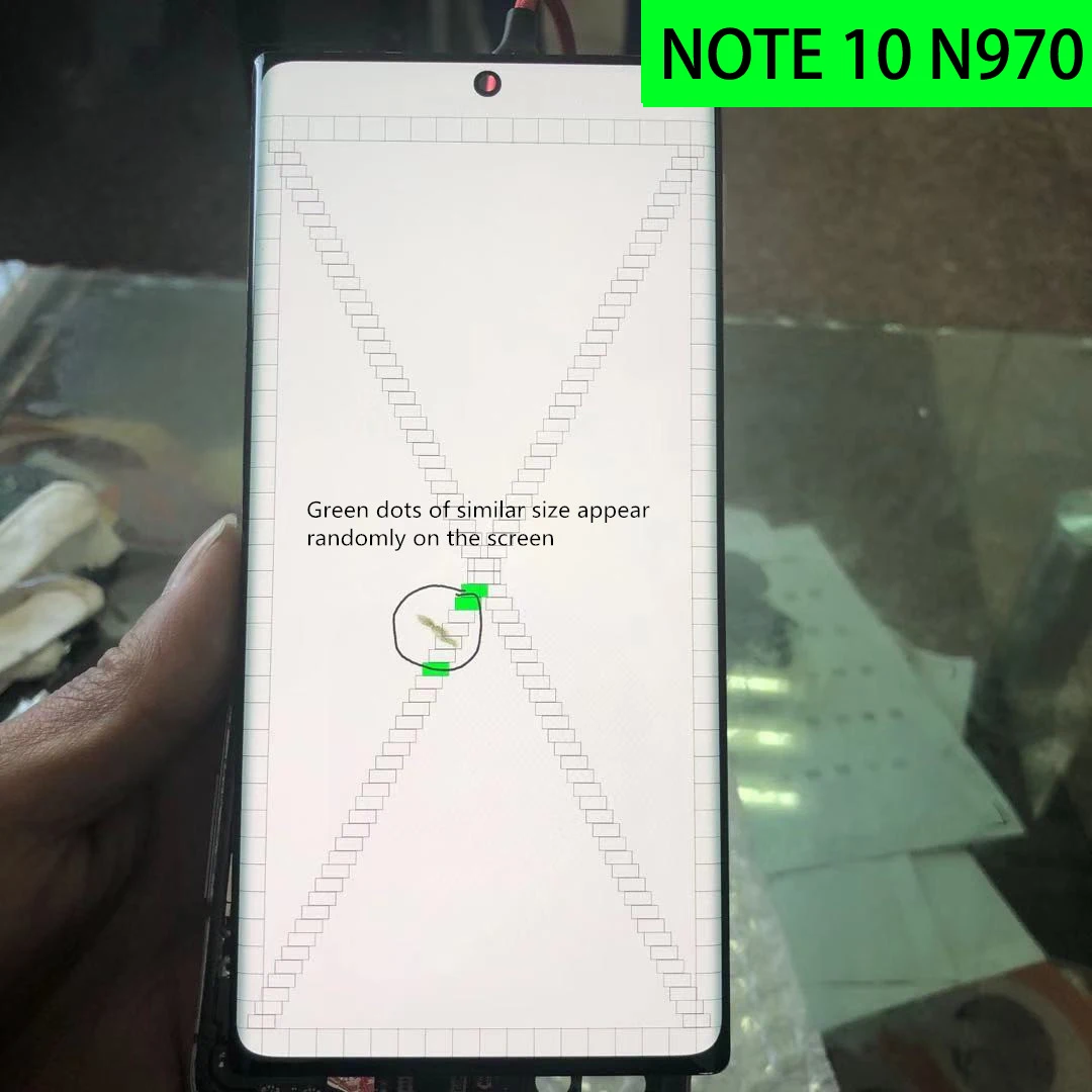 

Original AMOLED For Samsung Galaxy Note 10 Lcd N970F N970 Display Touch Screen Digitizer replacement With Dot NOTE10 with Frame