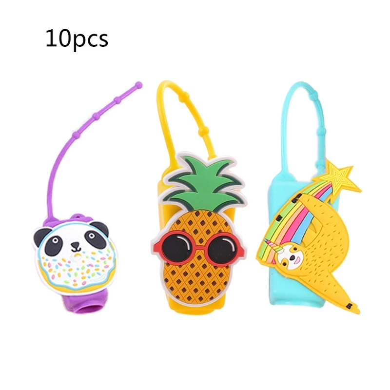10 шт. силиконовый чехол для бутылки с рисунком ананаса панды|Многоразовые