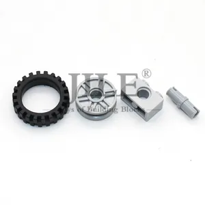 Moc техническое колесо каретки автомобиля 18 мм D. X 8 мм шина 24 мм D. X7мм с осью 56902 61254 совместимый Строительный Кирпич Блоки Автомобиля