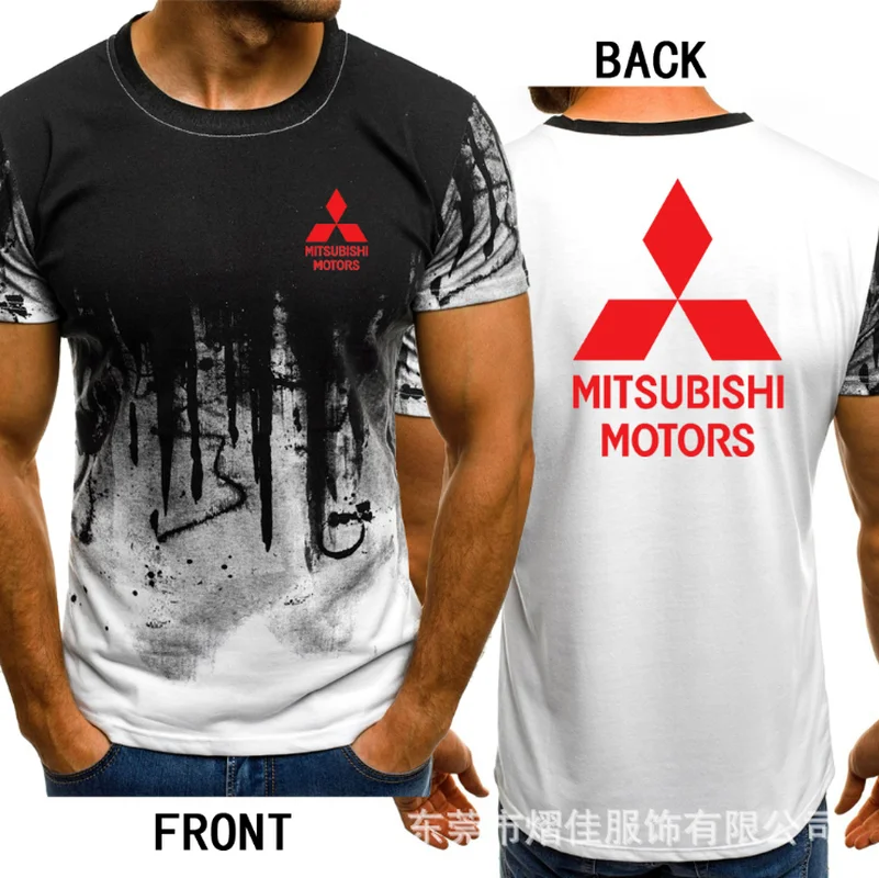 

2021 Mitsubishi race motorcycle modified T-shirt summer cotton short-sleeved akrapovic tshirt
