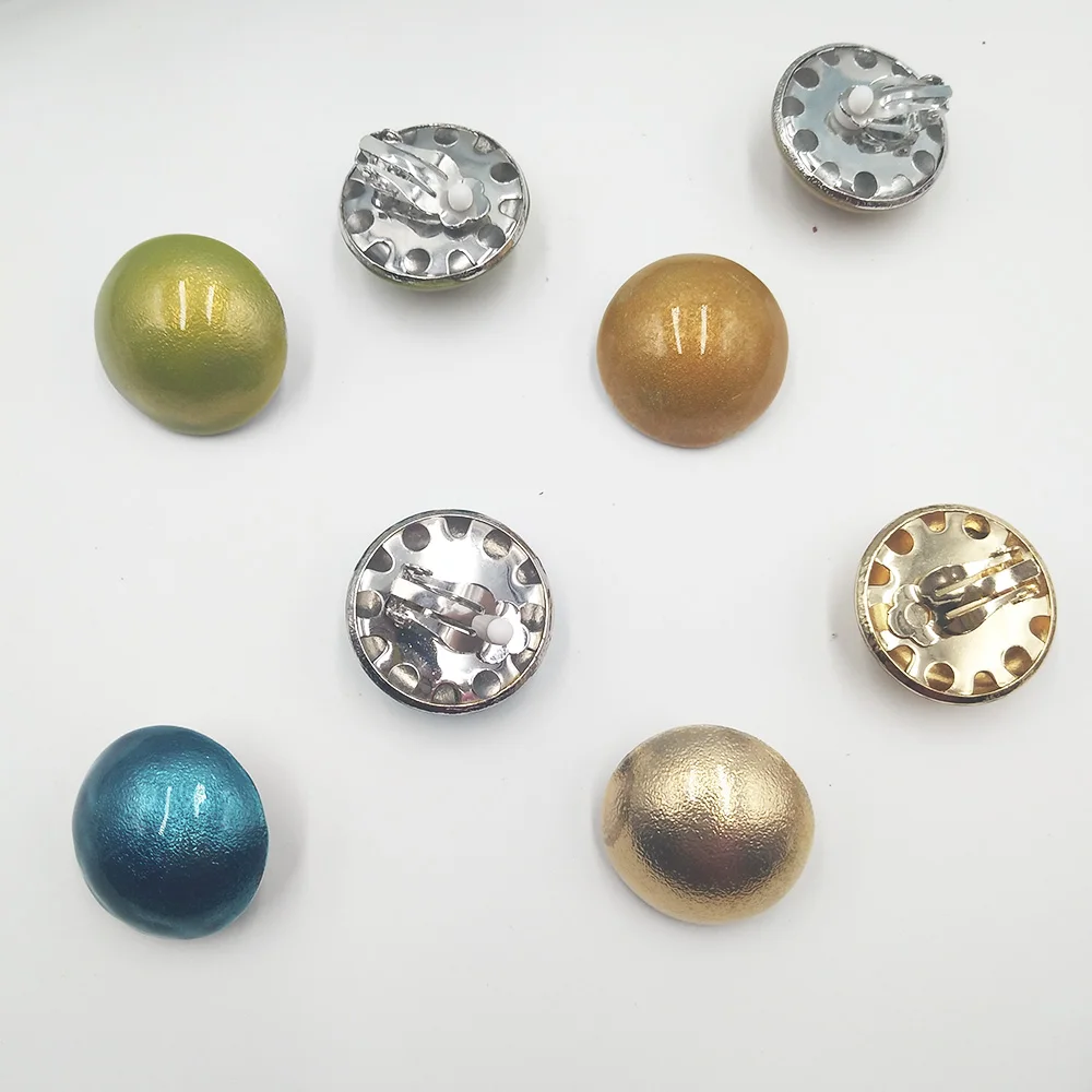 2019 New Design Popular Fruit Color Hemisphere Ear Clip For Women Girls Painless Micro Flash Half Ball Earrings Jewelry | Украшения и