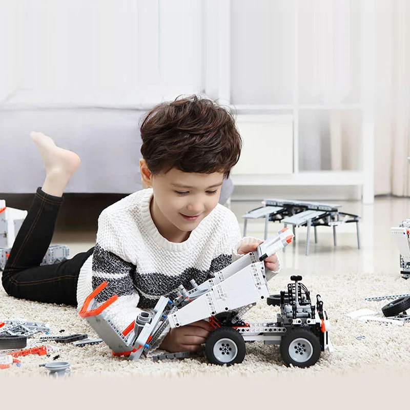 

Xiaomi Youpin Onebot Mine Truck Building Blocks Pure Mechanical Transmission Control Made of 500 Pieces High Simulation Model