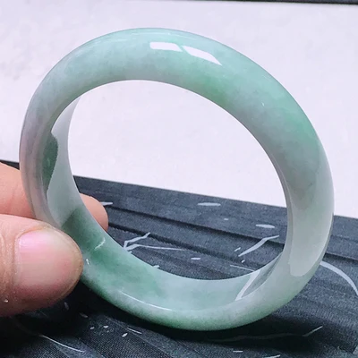 

Myanmar Jadeite 54-62mm Light Green Bracelet Elegant Princess Jewelry For Mom and Girlfriend