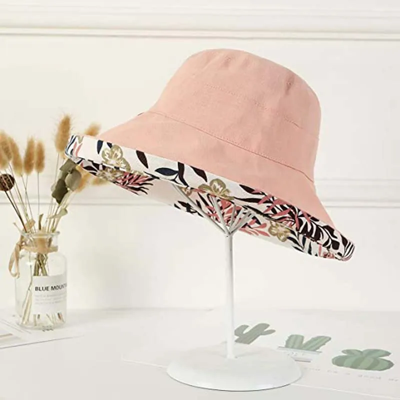 

Summer Big Brim Panamanian Women's Bucket Hat Fashion Women 2021 Sun Hat For Female Beach Double-Sided Fisherman Hat Visor