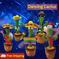 dancing smiley toy cactus dancing 120 songs prank singing 28 cm doll wiggling decorative gifts for children cactus