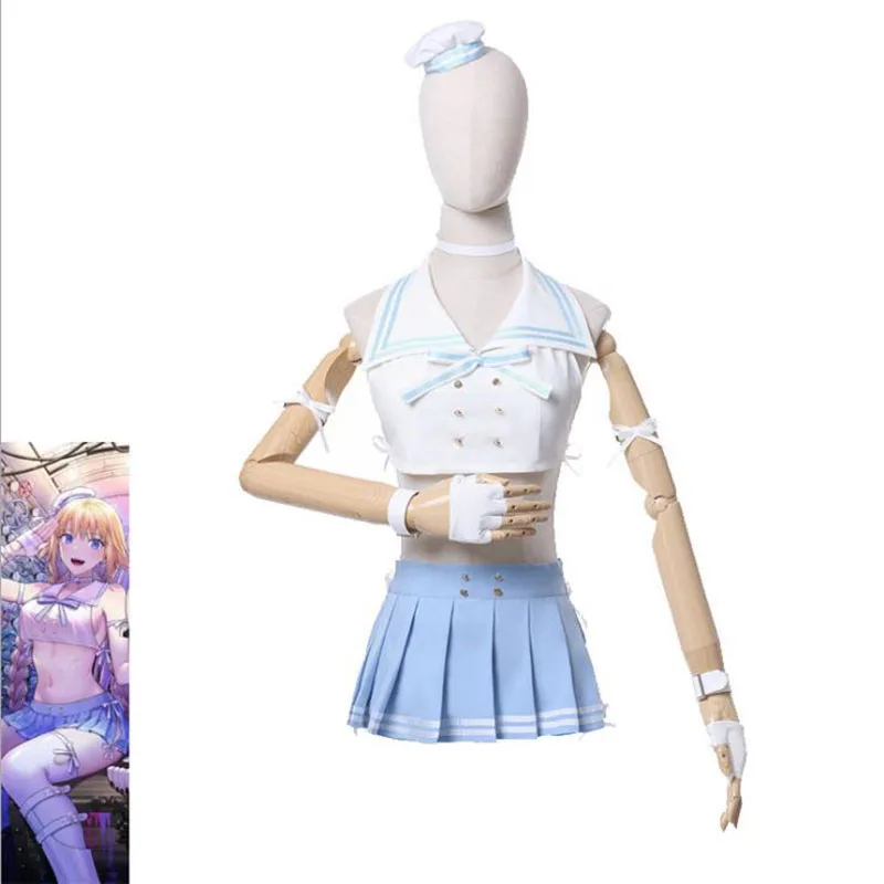 

Joan of Arc Cos Swimwear Fate Zero Grand Order Apocrypha Cosplay Ruler Costumes Play Clothing Custom Made Set Sailor Suit