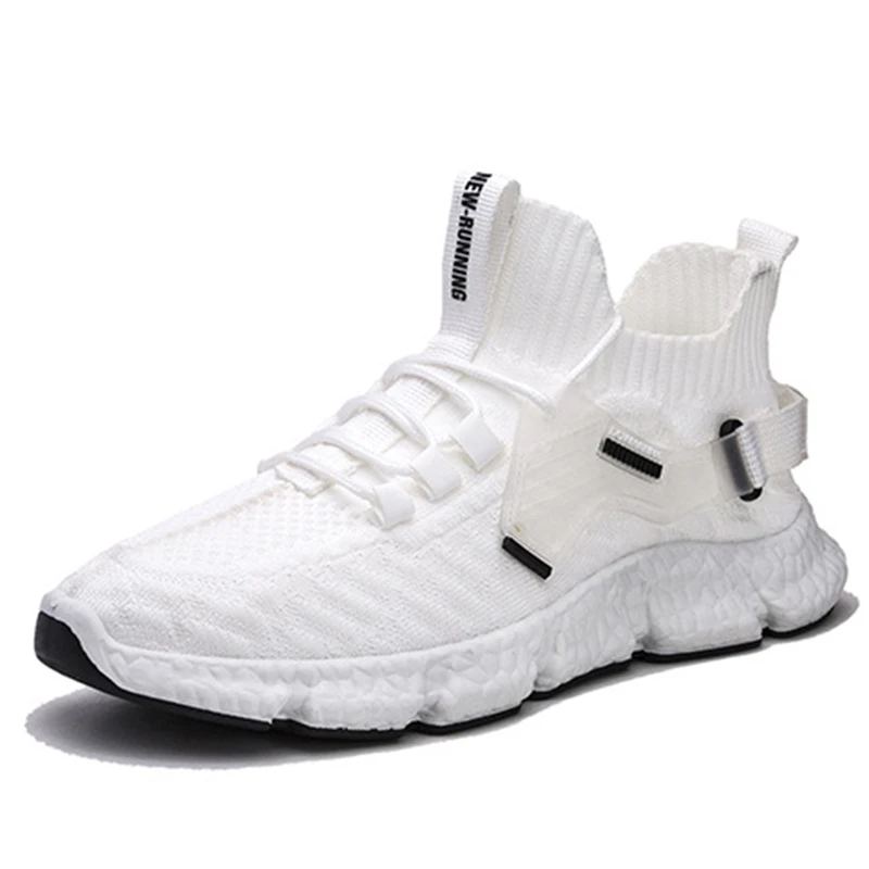 2021 Summer New Fashion Flying Weave Sports Shoes Trend Men's Shoes Breathable Casual Shoes Mesh Men's Shoes White Sneakers