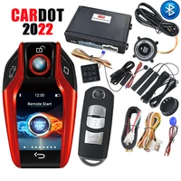 cardot touch sense lcd screen smart pke keyless entry remote starter engine start stop car alarm