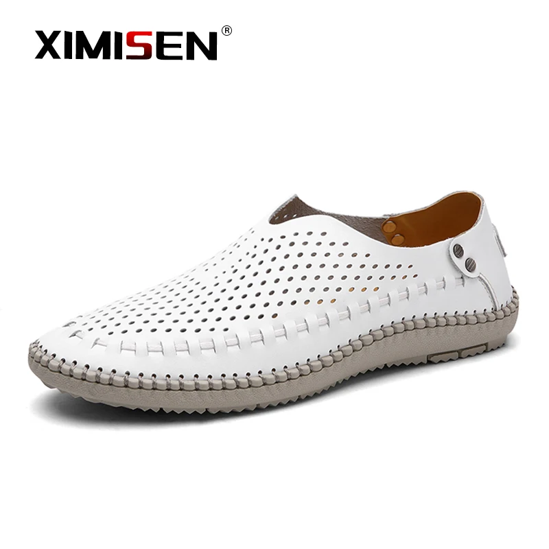 XIMISEN/Новинка Мужская обувь из натуральной кожи Летние повседневные мужские