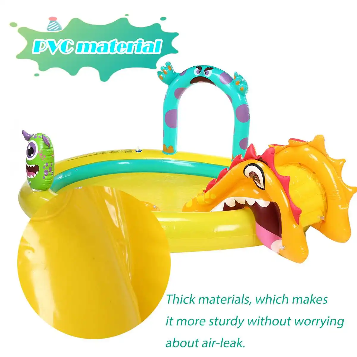 

205cm Summer Kids Inflatable Swimming Pool Inflatable Water spray Pad Sprayer Summer Water Fun Outdoor Rainbow Slide Water Mats