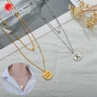 Женское винтажное ожерелье Sifisrri с круглой надписью, ожерелье с именем на заказ, ювелирные изделия из нержавеющей стали на заказ, аксессуары, оптовая продажа