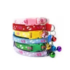 Нейлоновый ошейник для собак, персонализированный аксессуар для питомцев, с гравировкой, подходит для средних и больших питомцев