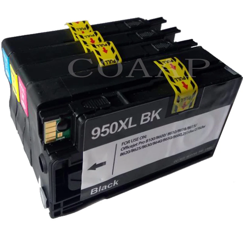 4PK совместимые чернильные картриджи 950 951 Chipped для принтеров hp 950XL hp951XL Officejet Pro 8100 8600