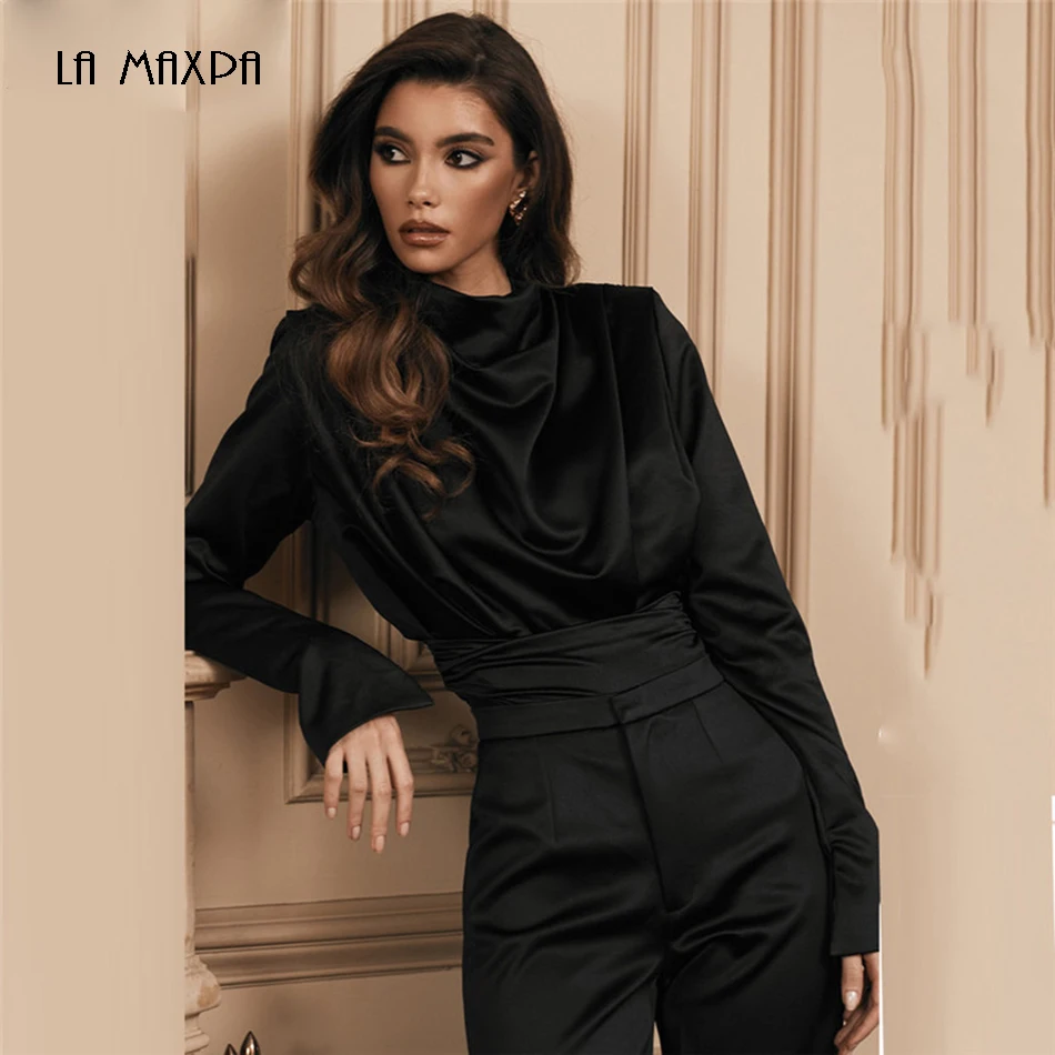 Весна 2020 Новое Женское боди сексуальное открытое с длинным рукавом модное