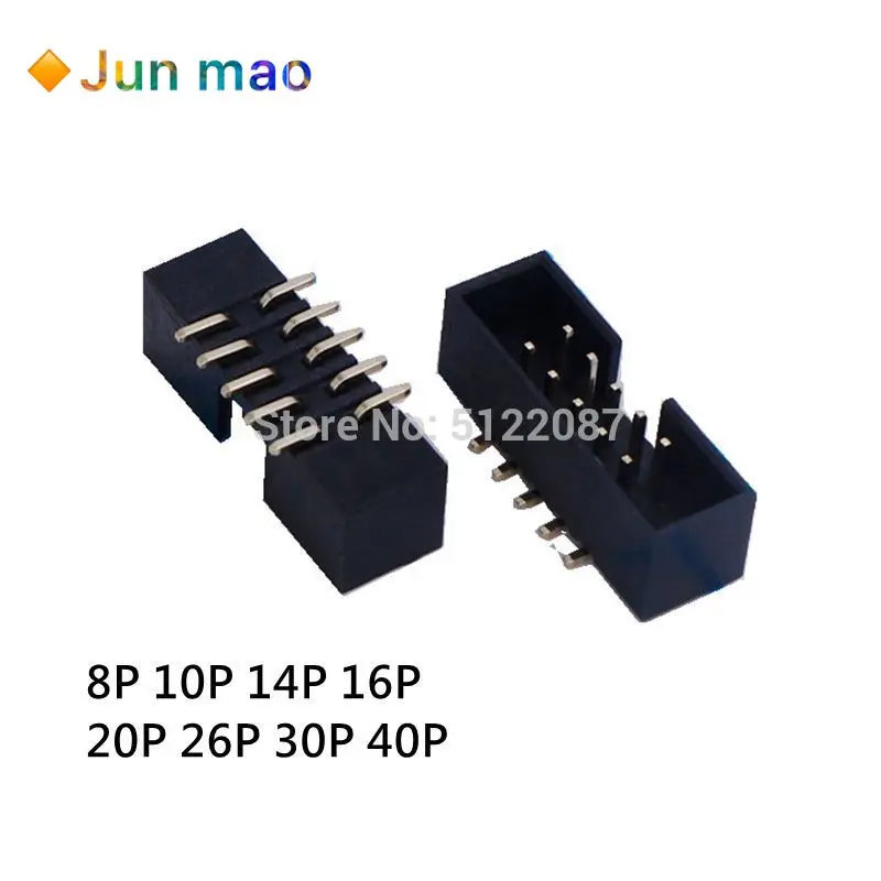 10 шт. SMT 2 54 мм Шаг гнездо прямой idc коробка заголовки PCB разъем Двухрядные SMD 8P 10P 14P16P