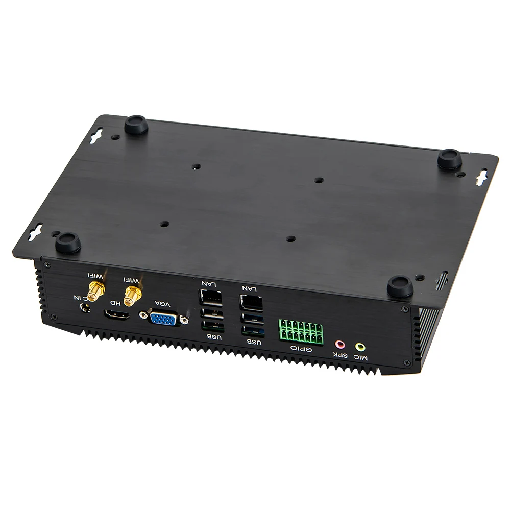 Bestellen HUNSN Industrielle PC,Fanless Mini Computer, IPC,Intel Core I5 4200U, Windows 10 Pro/Linux,MA05I,WiFi/2LAN/GPIO/6COM RS232 422 485
