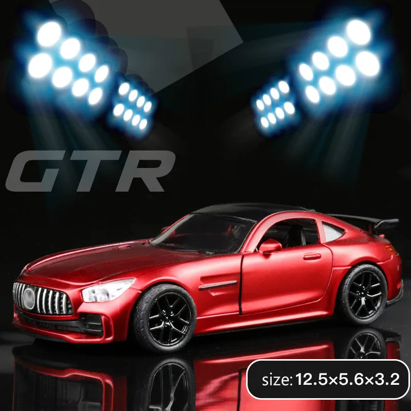 Модель гоночного автомобиля из сплава в масштабе 1:32 игрушка для Mercedes Benzs AMG GTR