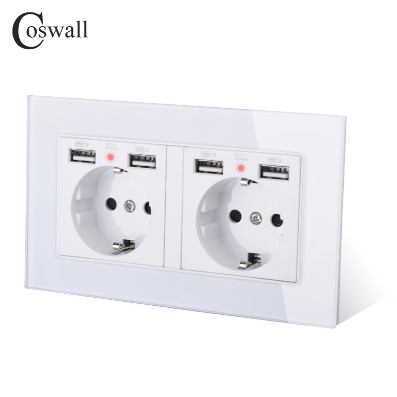 COSWALL бренд 2 Gang Россия Испания телефон с 4 USB портами для зарядки скрытый мягкий