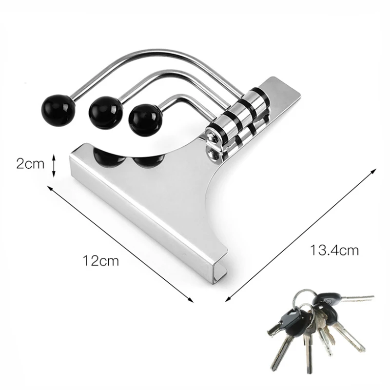 Над дверными крючками три ряда Съемная дверная Вешалка из нержавеющей стали для