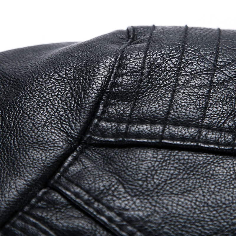 Черно-коричневое пальто размер 30 лет зимнее кожаное Европейское мужское