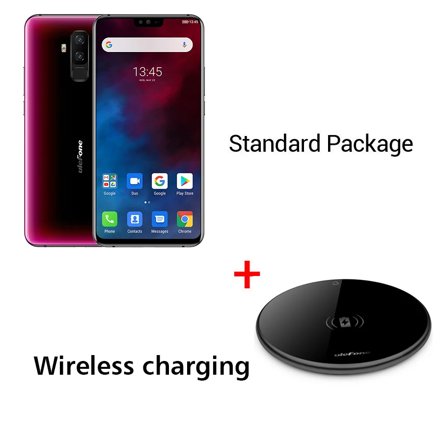 Red N Wirele Charger Ulefone T2 6,7 ''FHD+ Helio P70 6 ГБ 128 ГБ смартфон двойной 4G отпечаток пальца Лицо ID NFC Android 9,0 мобильный телефон 4200 мАч - Цвет: Red N Wirele Charger