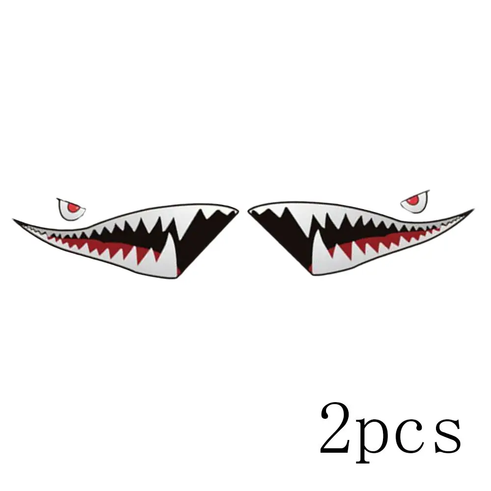 

Car Side Sticker For Car Side Door Pair 59'' Shark Mouth Tooth Teeth Sticker Vinyl Exterior Decal