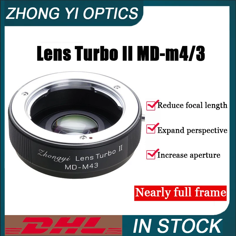 Zhongyi Optics MD-m4/3 II кольцо адаптера объектива для Minolta MD Mount Lens to Camera Panasonic Olympus BlackMagic