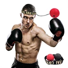 Боксерский скоростной мяч + головная повязка черно-красный боксерский удар тренировочный мяч для борьбы реакционный мяч для фитнеса реакционный боксерский мяч