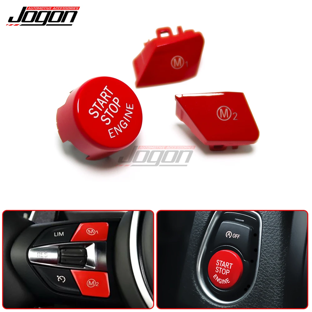 

Steering Wheel M1 M2 Model Button Push Start Stop Switch Cover Trim For BMW M3 M4 F80 F82 F83 M5 M6 X5M X6M F10 F06 F15 F16