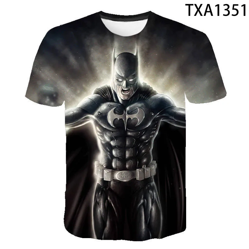

2021 New Fashion Bat 3D Printed T Shirt Summer Style Men Women Children Short Sleeve Boy girl Kids Casual Superhero Top Tees